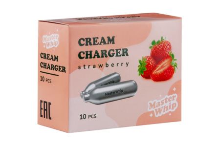 Баллончики для сифона для сливок MasterWhip (N2O) 10 шт вкус клубника