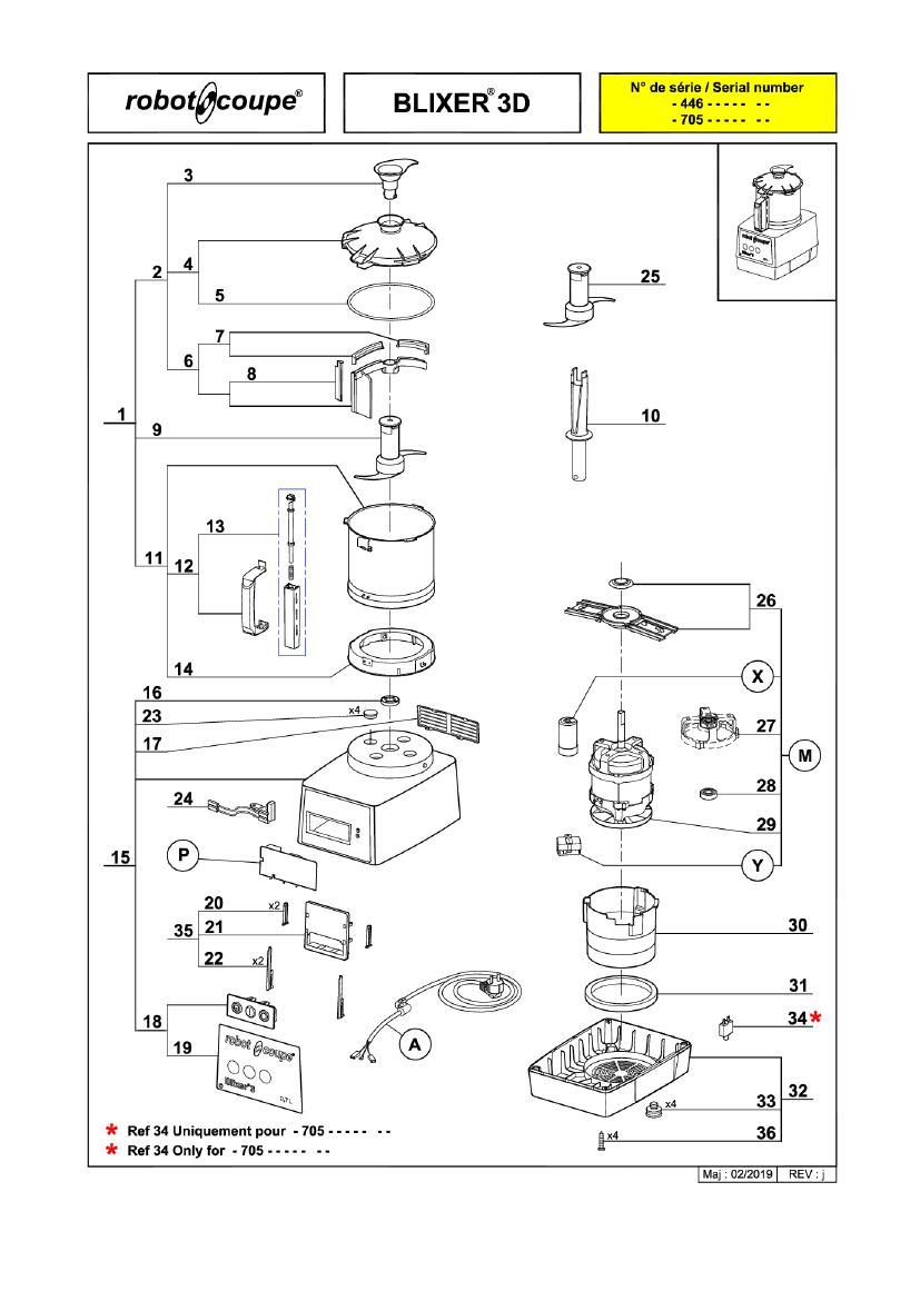 Деталировка Robot Coupe Blixer 3 33197