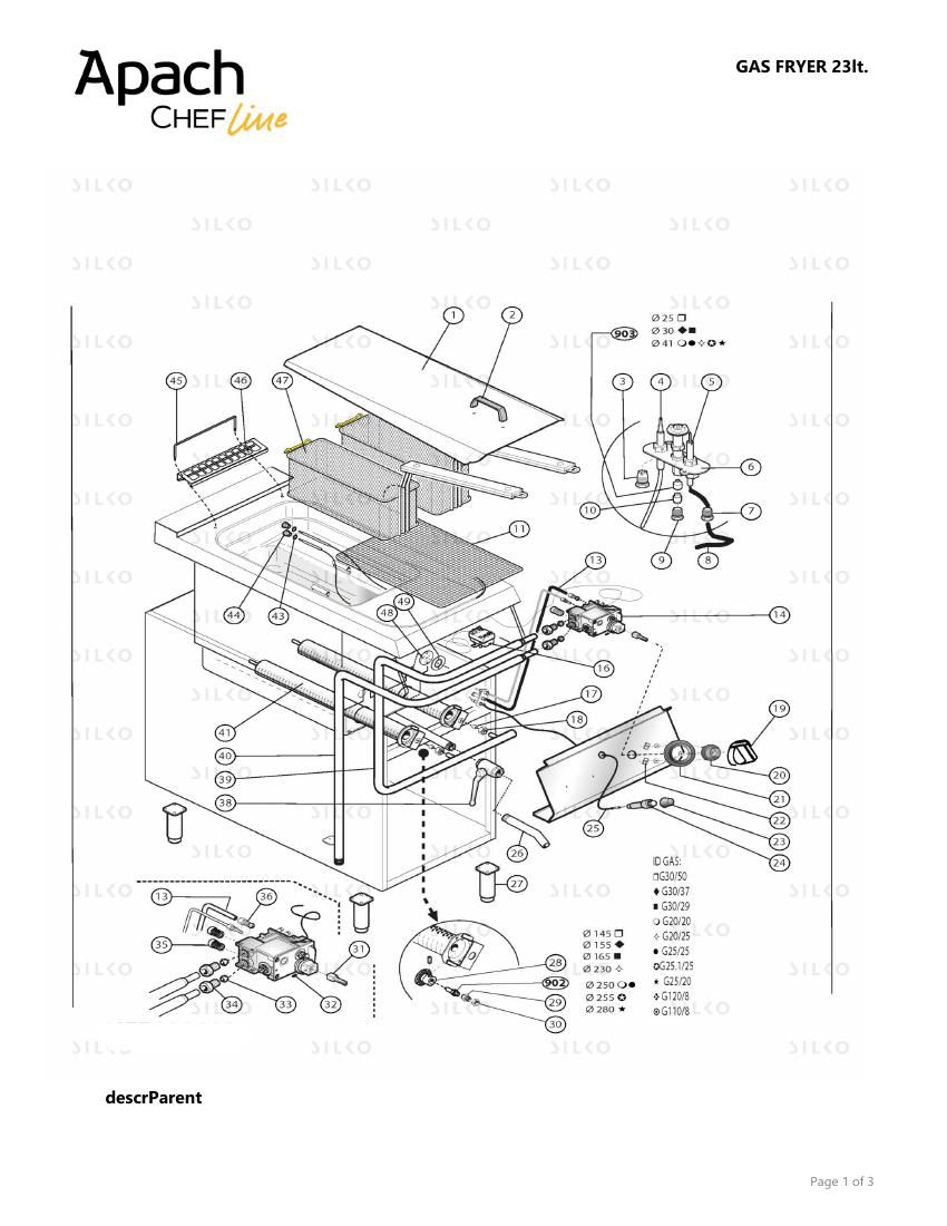 Деталировка Apach Chef Line SLFRIG49S23CS