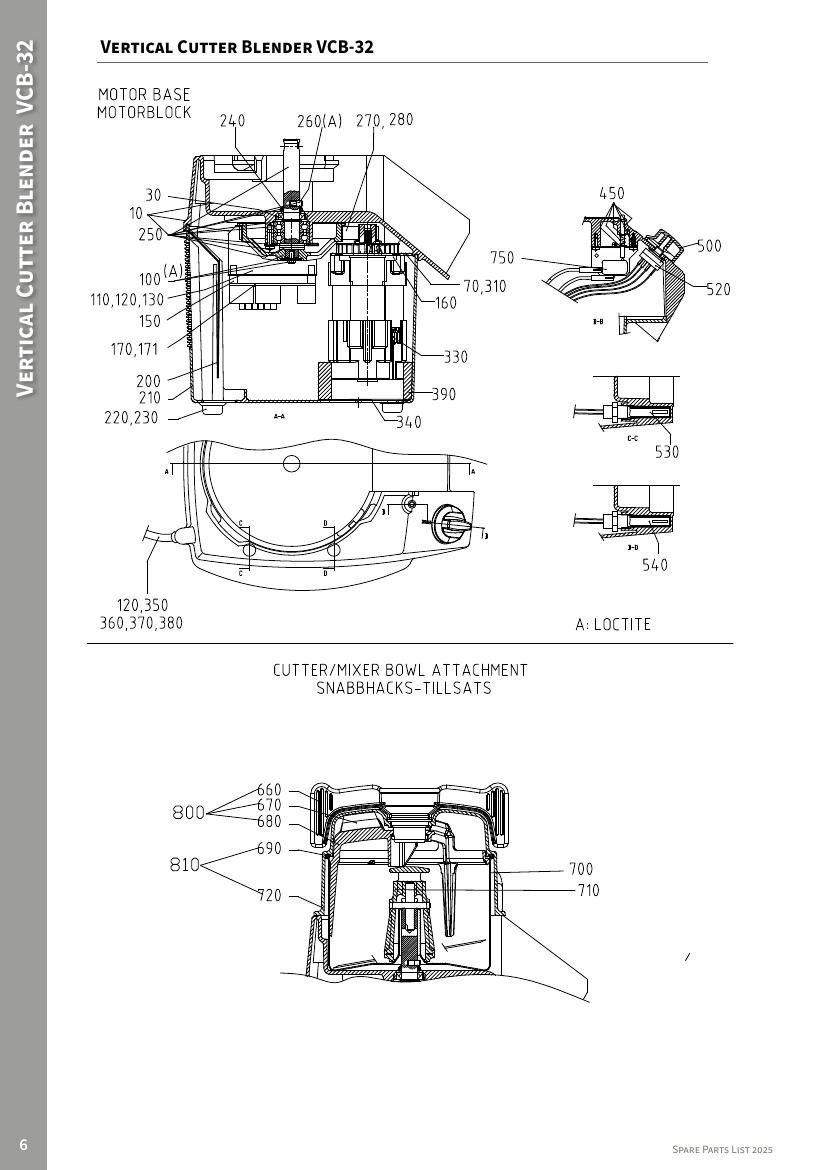 Деталировка Hallde VCB-32