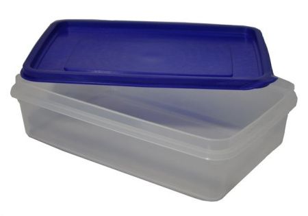 Контейнер для продуктов MGprof 1722 3,4л 29*19*9см с синей крышкой