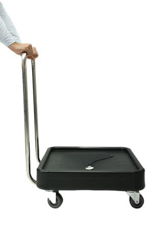 Тележка для кассет Tribeca BTA-02 580*580*220/900мм c ручкой нерж, черная