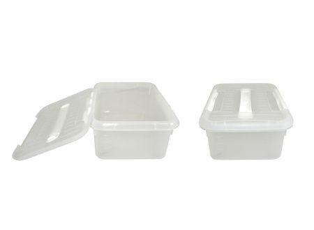 Контейнер для продуктов MGprof 1706 6,0л 30*23*12см с ручкой с белым зажимом