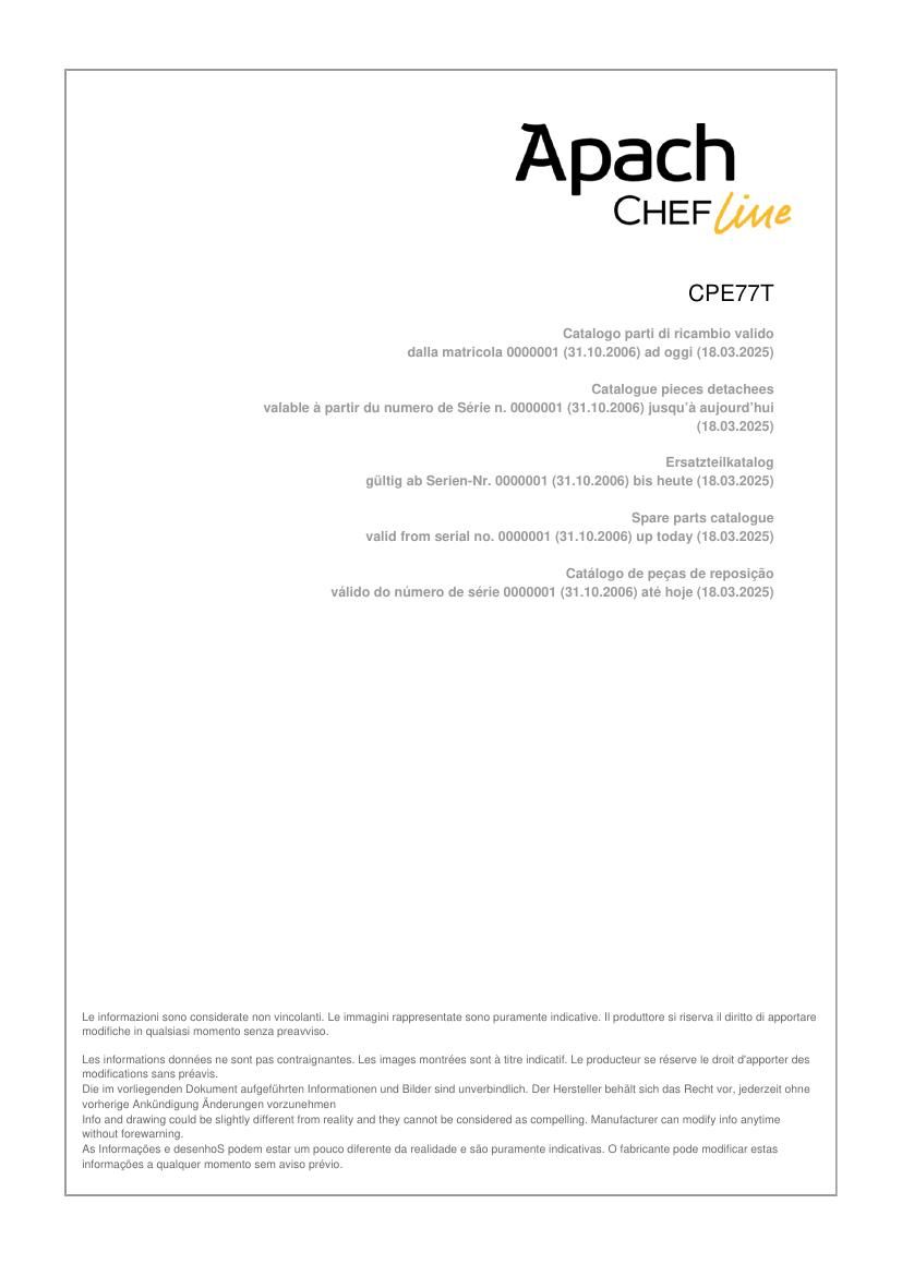 Деталировка Apach Chef Line GLPCE77CSP/H