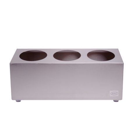 Емкость для столовых приборов MGsteel 70432 3 стакана 38,5*15,8*17,3см нерж.