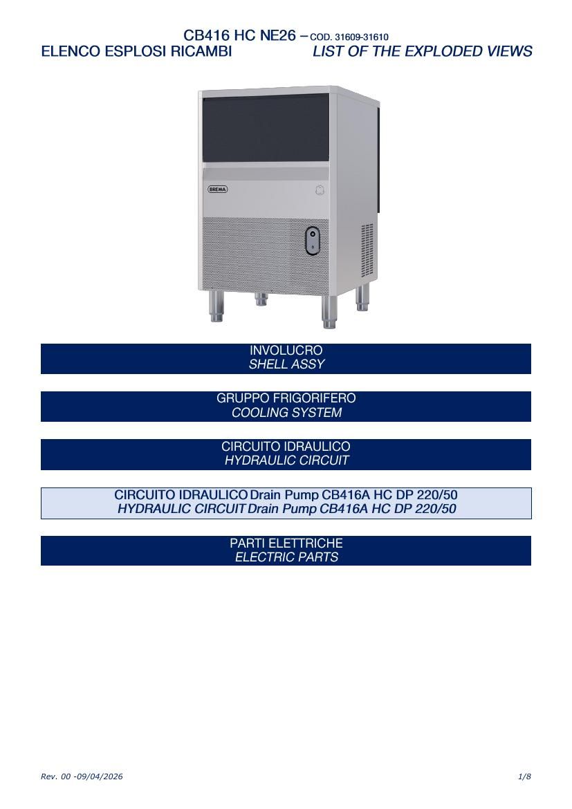 Деталировка Brema CB416 HC