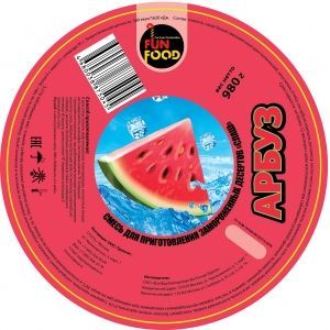 Смесь для приготовления десерта СЛАШ FunFood арбуз 980г.