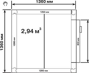 Камера холодильная POLAIR КХН-2,94 80мм