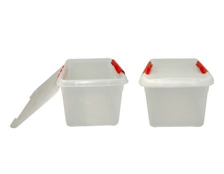 Контейнер для продуктов MGprof 1719 8,0л 30*23*16,5см с красным зажимом