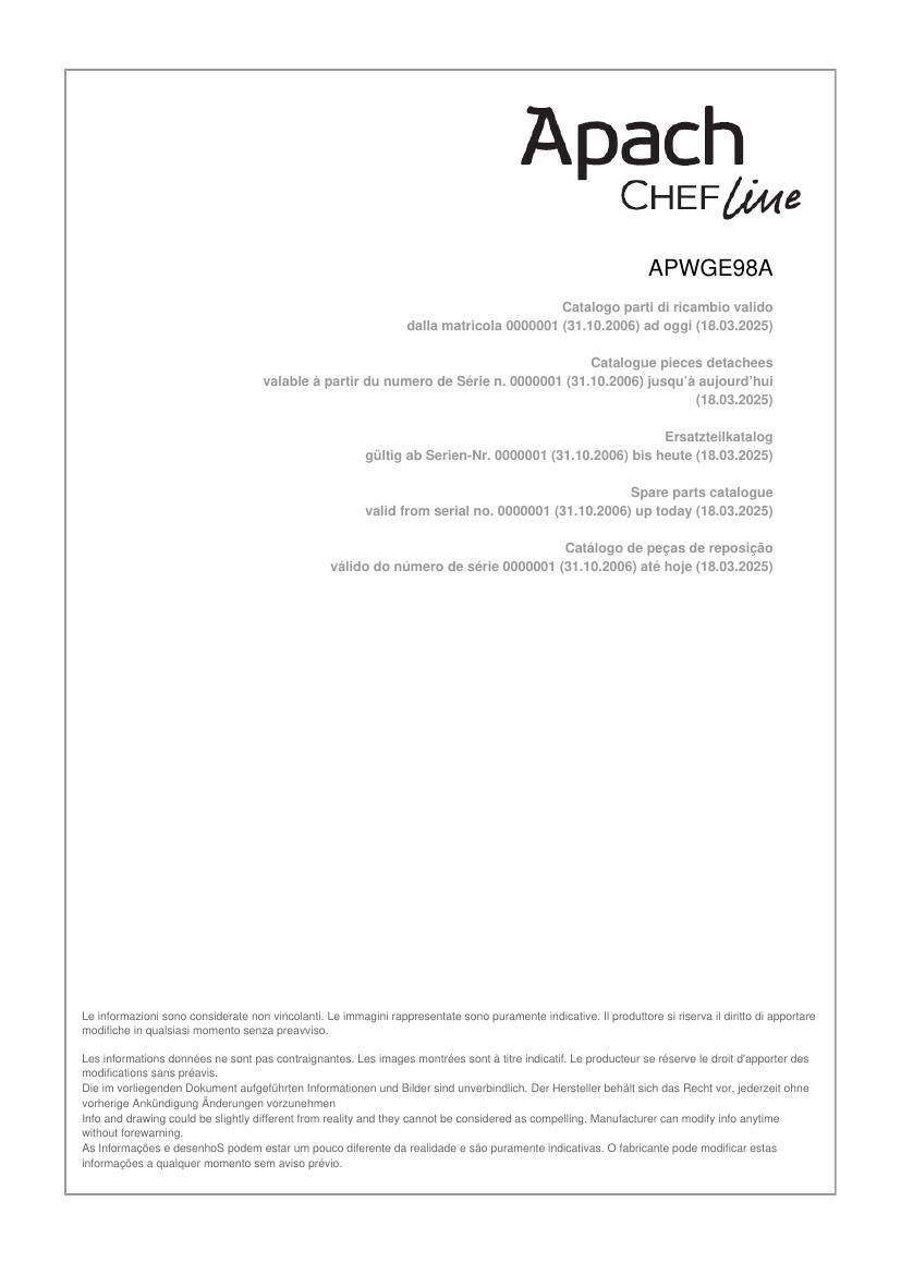 Деталировка Apach Chef Line GLGWE89P