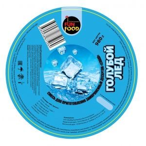 Смесь для приготовления десерта СЛАШ FunFood голубой лед 980г.