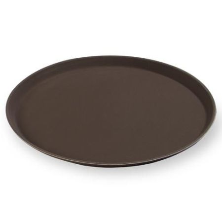 Поднос MGprof 1100CTBr прорезиненный d=27см коричневый