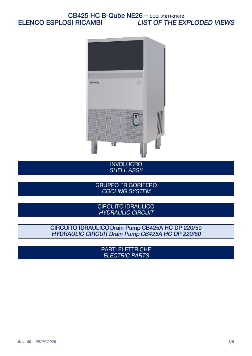 Деталировка Brema CB425 HC B-QUBE