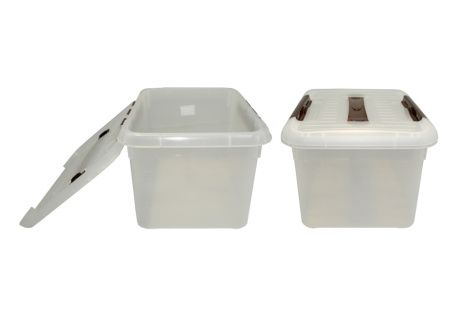 Контейнер для продуктов MGprof 1720 8,0л 30*23*16,5см с ручкой с коричневым зажимом