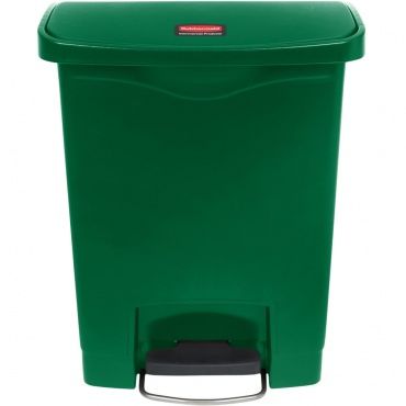 Контейнер Rubbermaid Slim Jim Step-On 1883582 с педалью 30 л зеленый