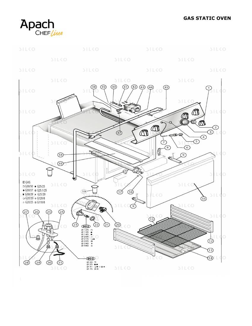 Деталировка Apach Chef Line SLRSTG87FG
