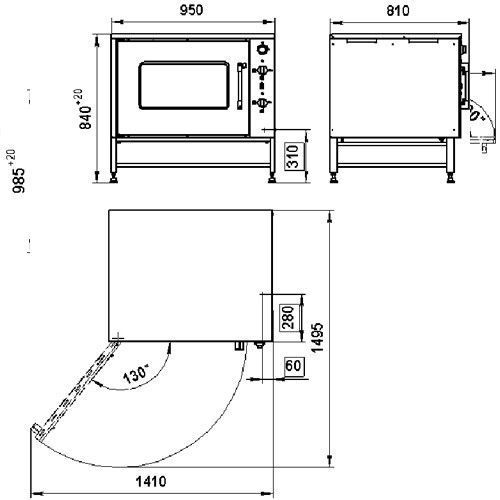 Шкаф жарочный Тулаторгтехника ШЖ-150-1с камера нерж сталь