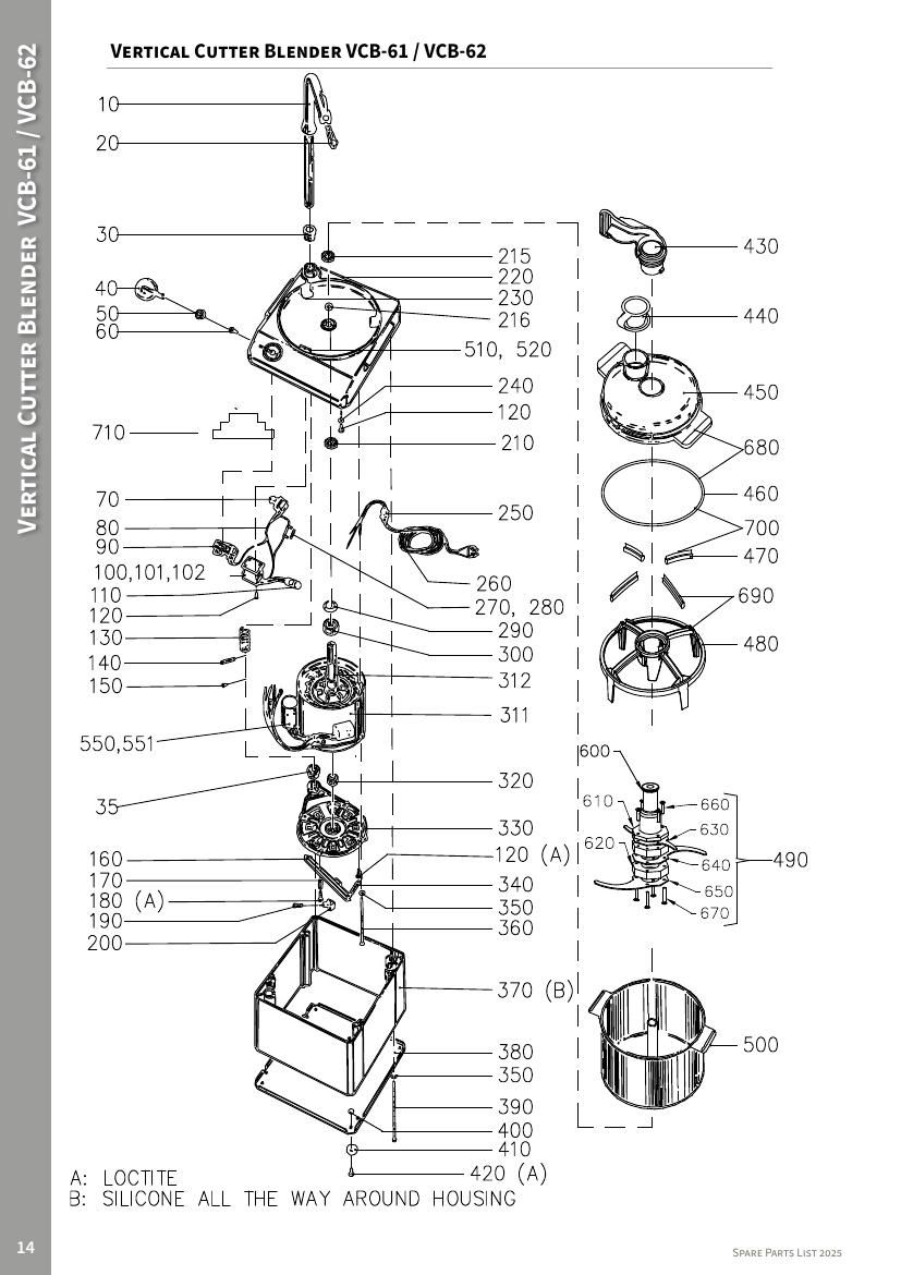 Деталировка Hallde VCB-61, VCB-62