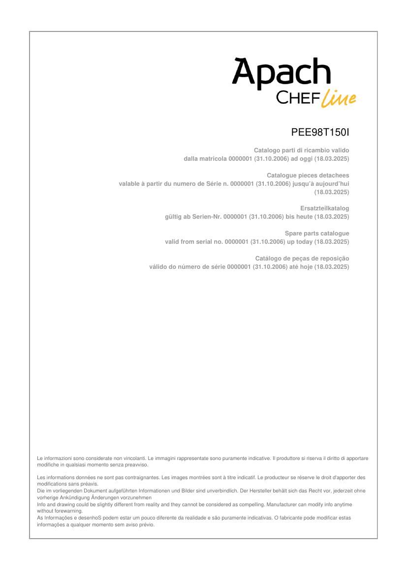 Деталировка Apach Chef Line GLKE89I150HVP
