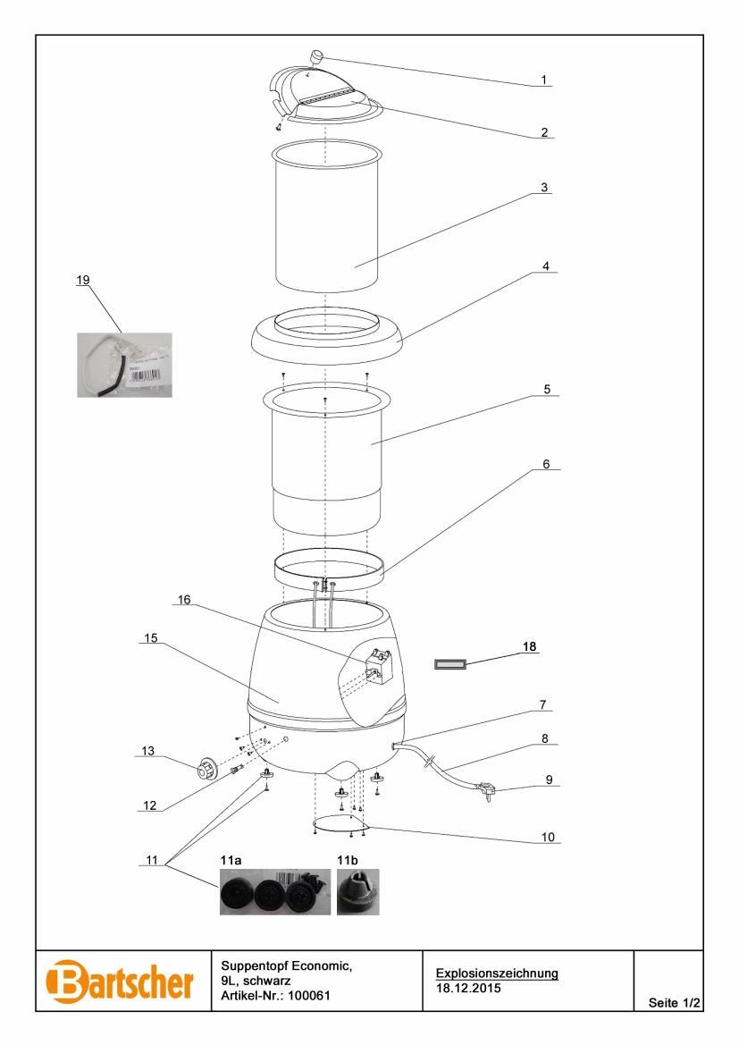 Деталировка Bartscher Economic 9L 100061