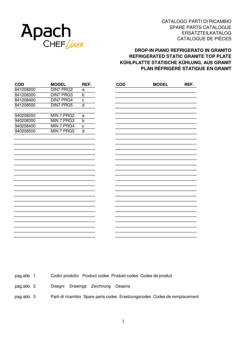 Деталировка Apach Chef Line LTRSI2L2SG