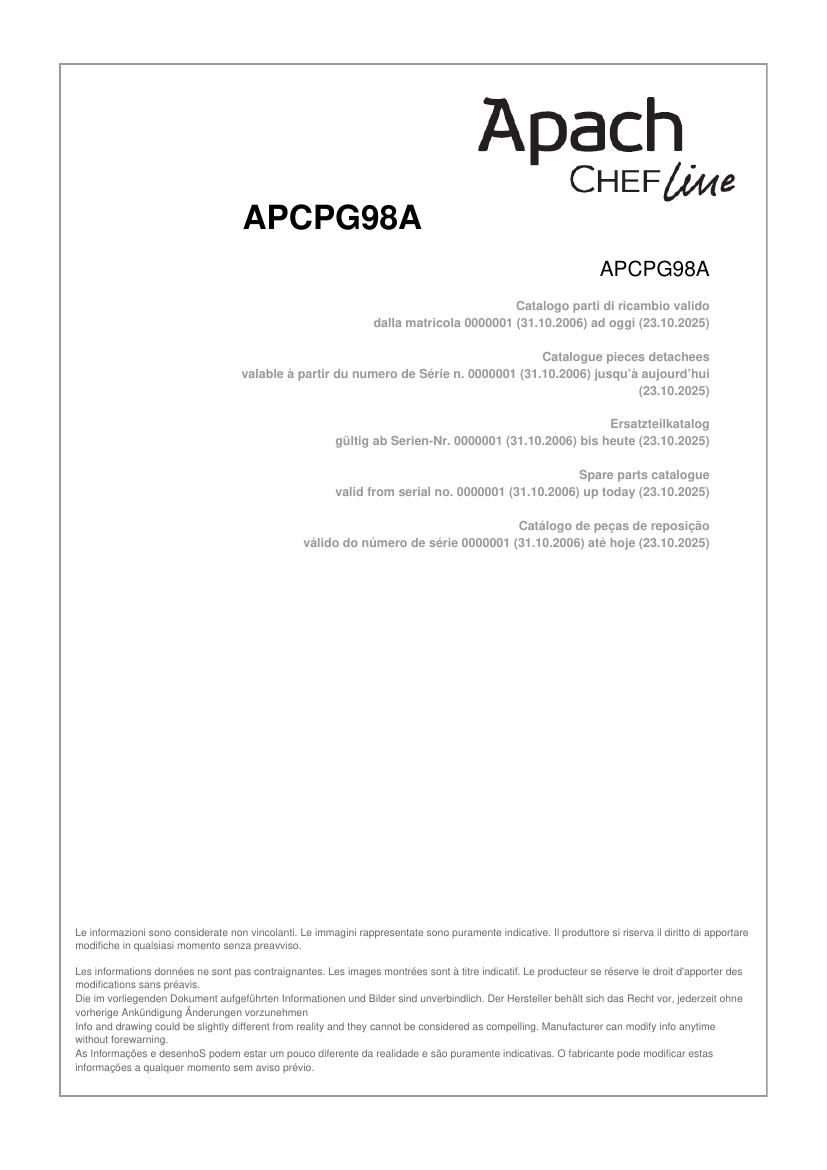 Деталировка Apach Chef Line GLPCG89CSP