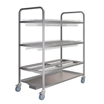 Тележка для тарелок и стаканов Атеси ТТС-Л-3-1200.600-02