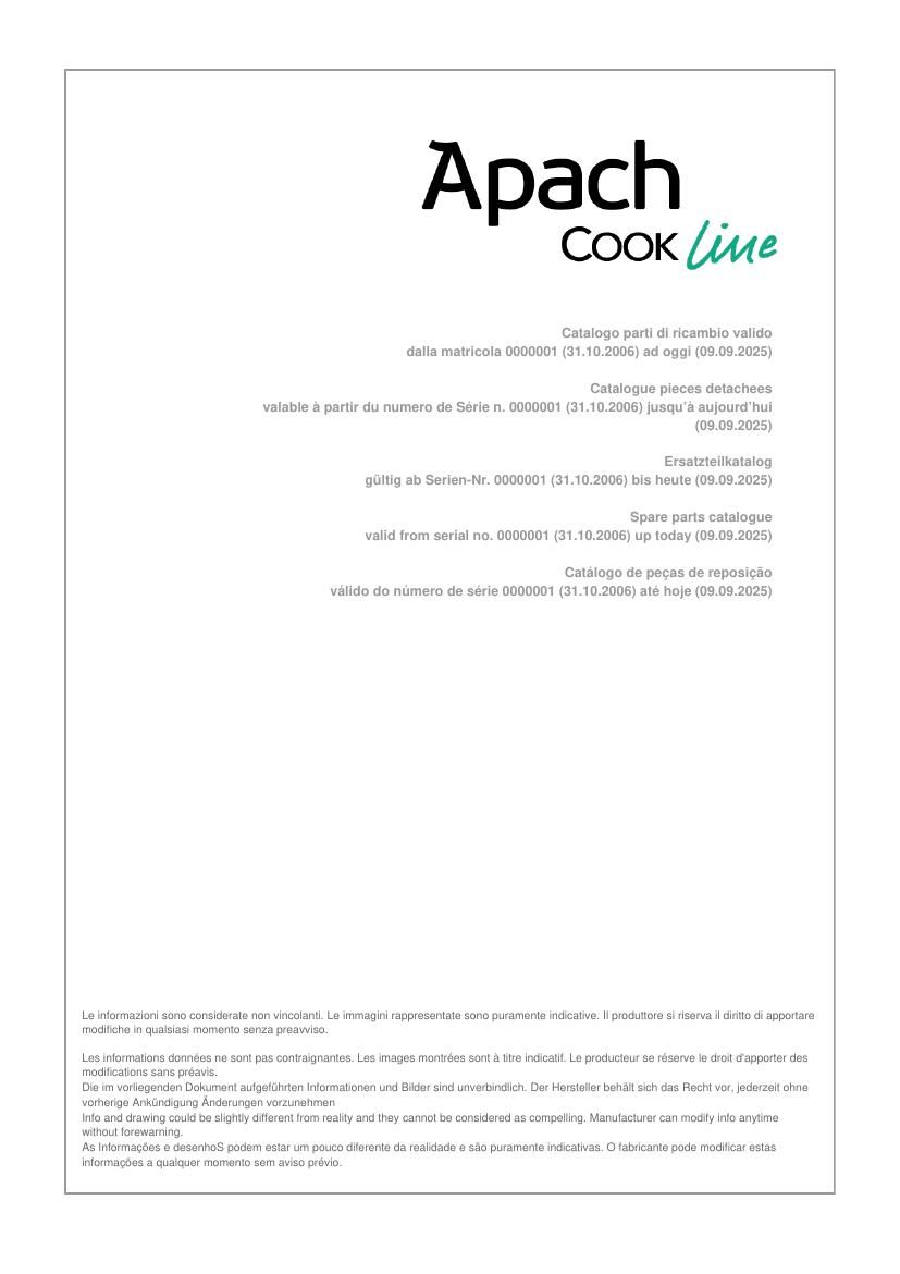 Деталировка Apach Cook Line APRG-89XSP/PL