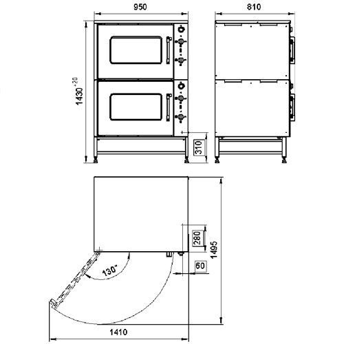 Шкаф жарочный Тулаторгтехника ШЖ-150-2с камера черн металл