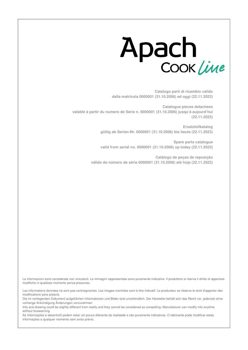 Деталировка Apach Cook Line APFE-47/2T/PL