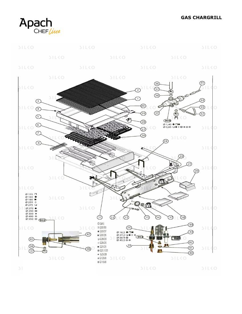 Деталировка Apach Chef Line SLLGG87CS