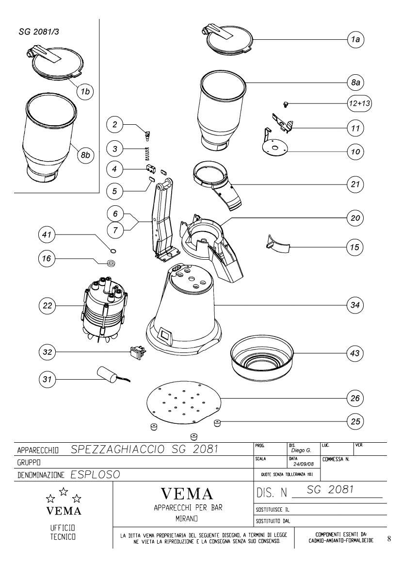Деталировка Vema SG 2081