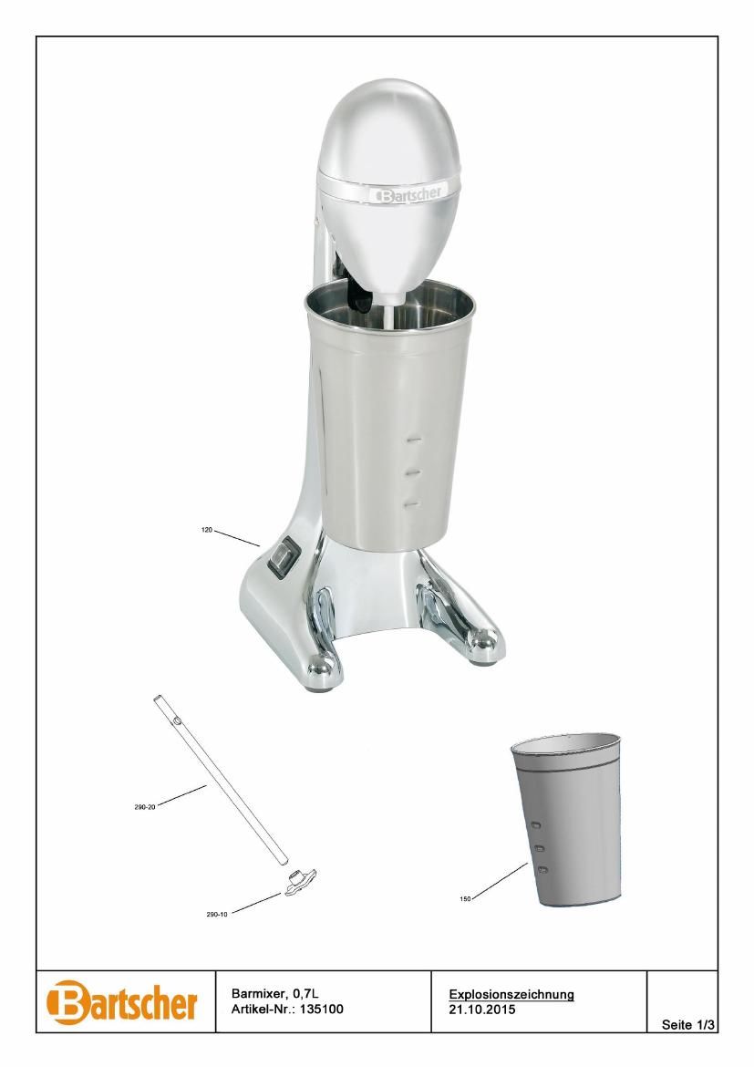 Деталировка Bartscher 135100