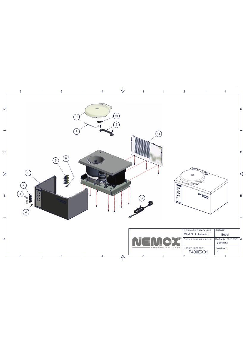 Деталировка Nemox Gelato Chef 5L Automatic