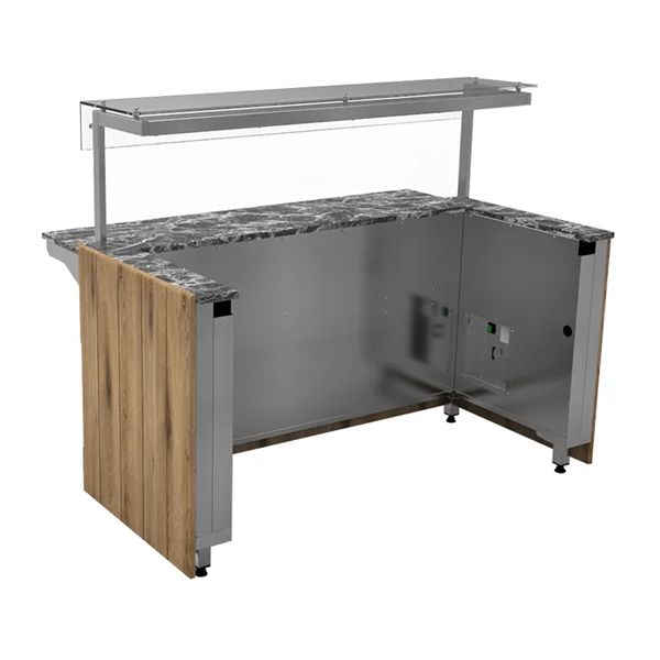 Прилавок нейтральный П-образный RV13AS Capital 1505x700x1255(830)мм