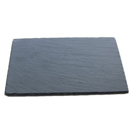 Блюдо для подачи MGprof 30*20см h=0,8см черное сланец