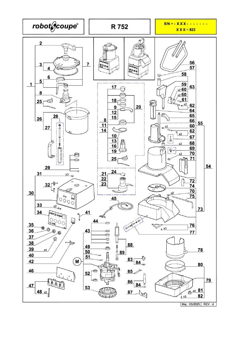 Деталировка Robot Coupe R752 2113