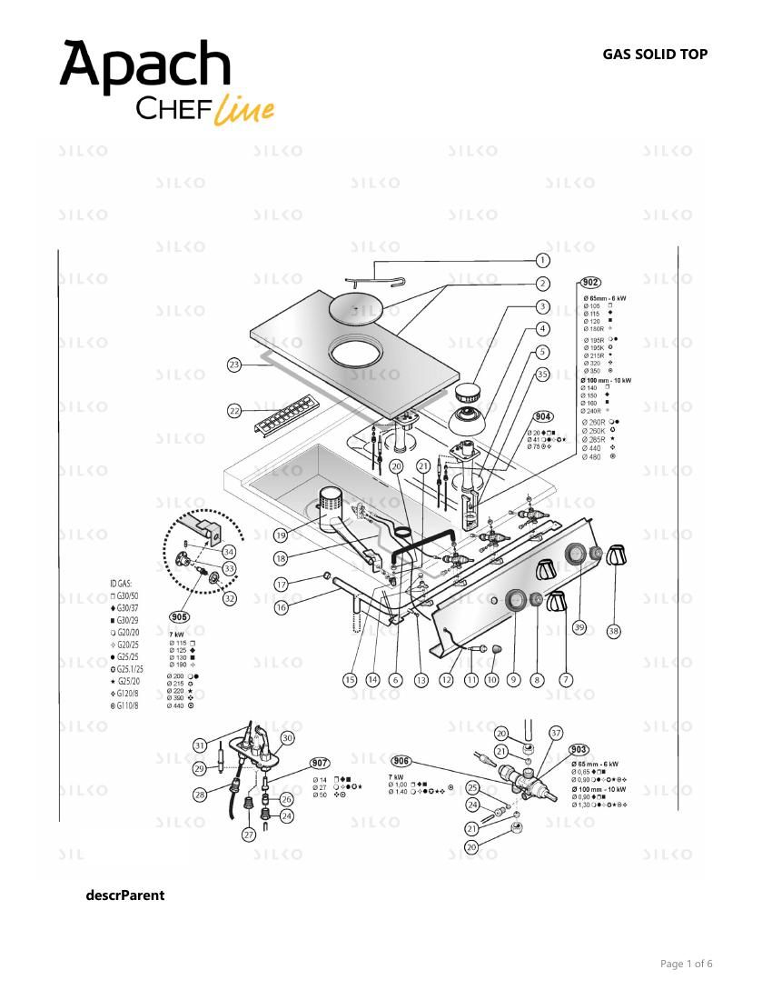 Деталировка Apach Chef Line SLRSTG89R2DXFG