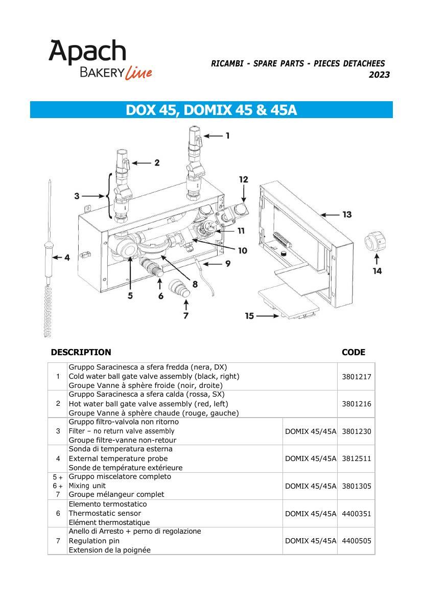 Деталировка Apach Bakery Line DOMIX 45