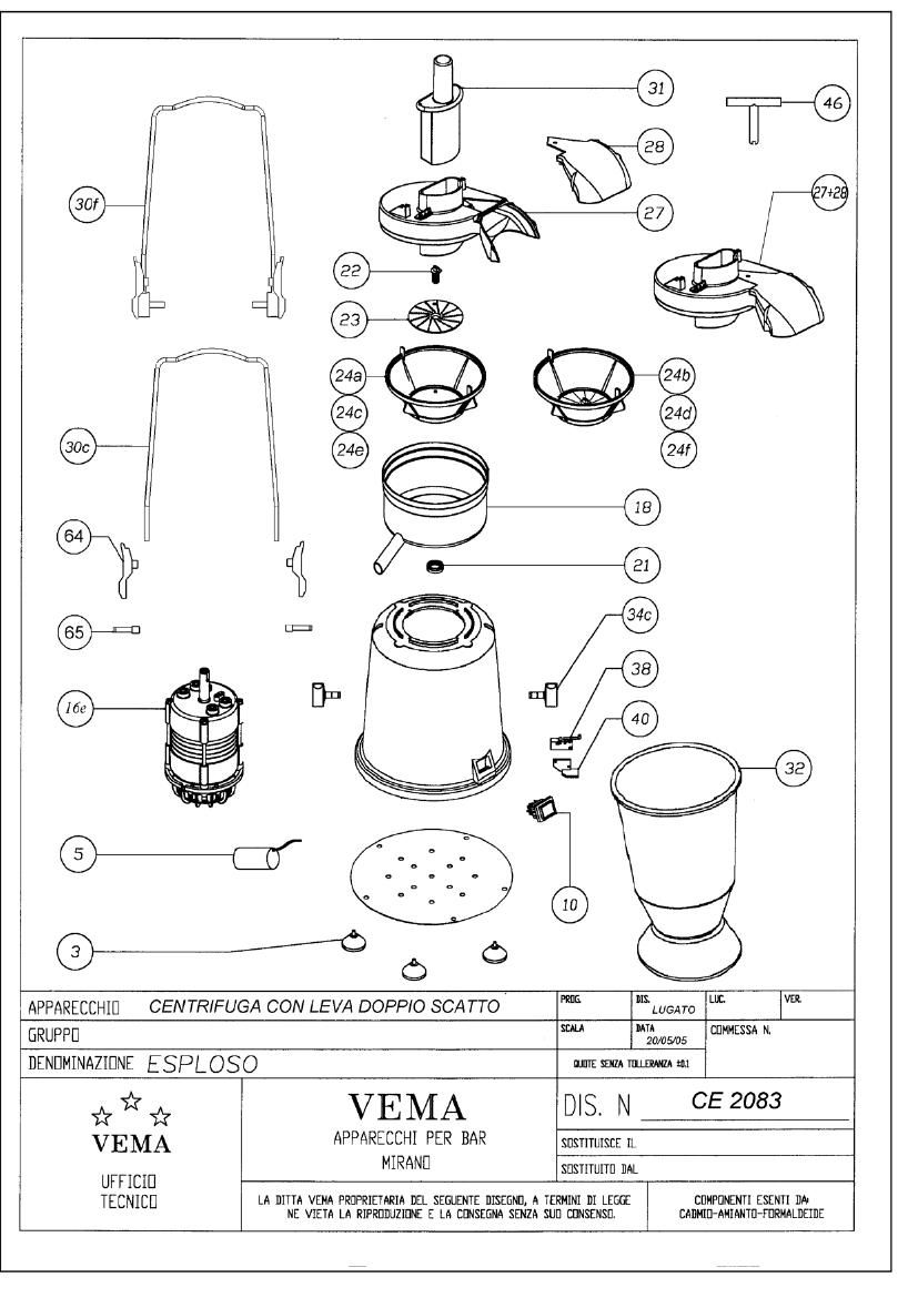 Деталировка Vema SP 2061, SP 2067