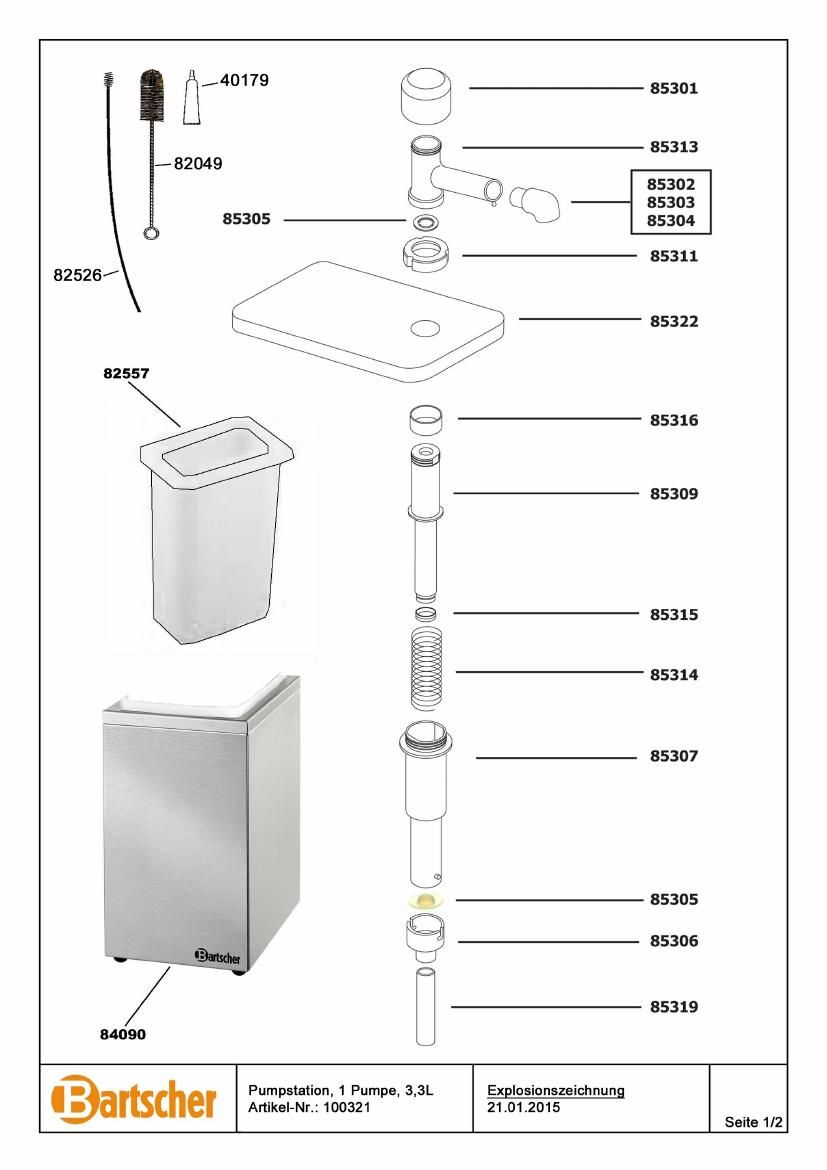Деталировка Bartscher 100321