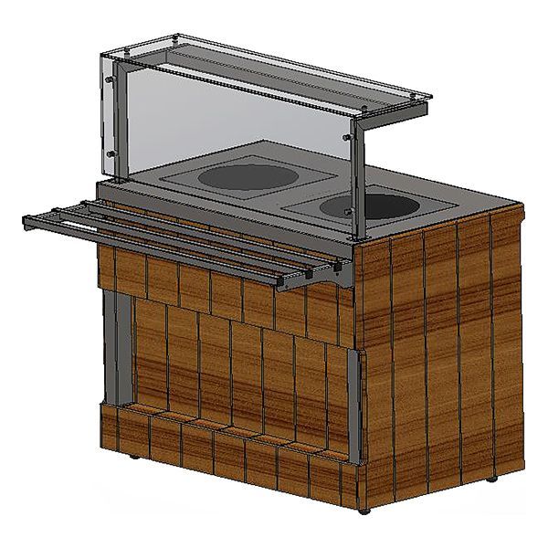 Прилавок тепловой c индукционными конфорками RH12AS IND Capital 1105x700x1255(830)мм
