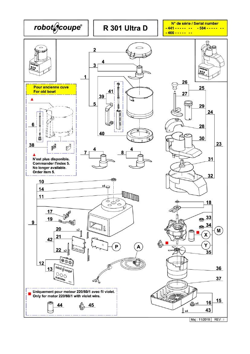 Деталировка Robot Coupe R301 2547