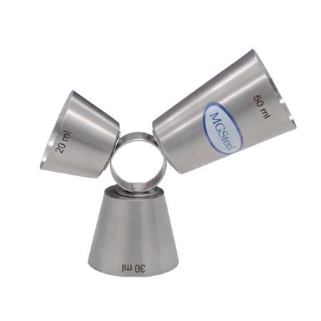 Джиггер MGsteel 73887 20/30/50мл d=38/42/40/мм h=115мм нерж.
