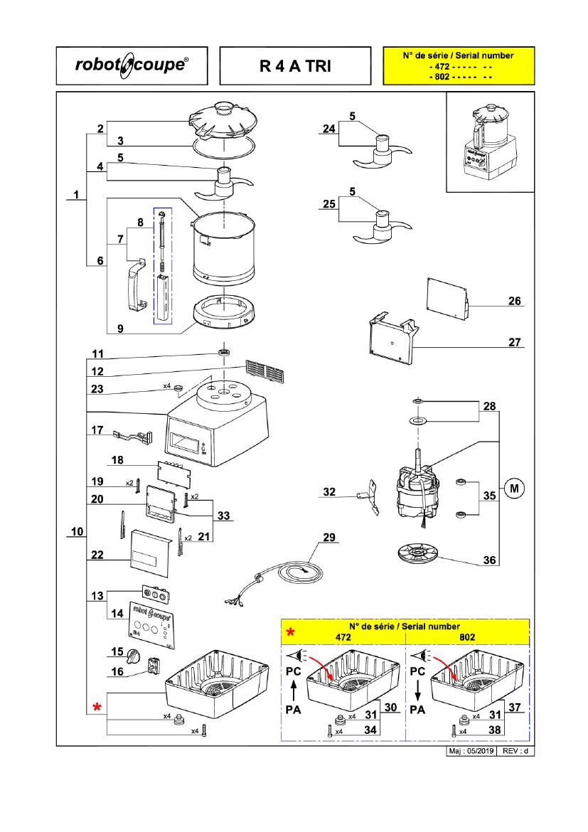 Деталировка Robot Coupe R4 22437
