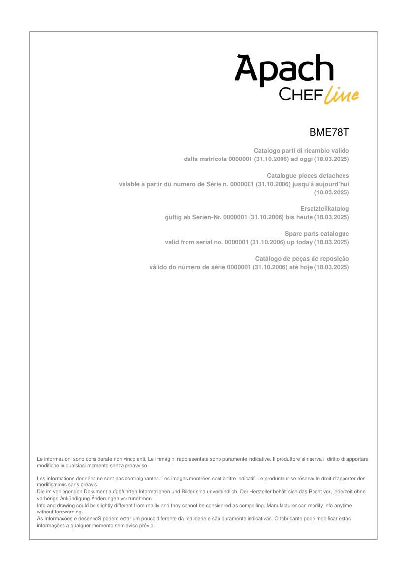 Деталировка Apach Chef Line GLBME87P