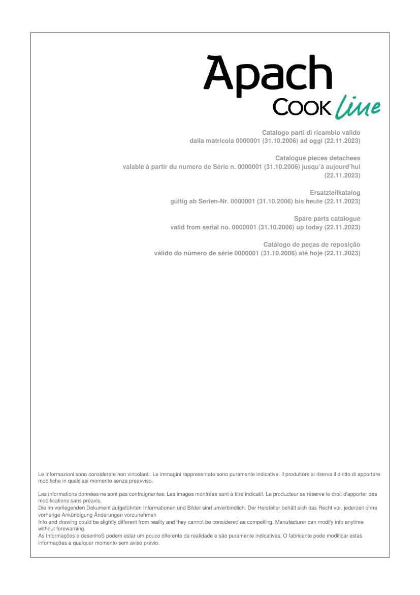 Деталировка Apach Cook Line APGEW-49P/PL