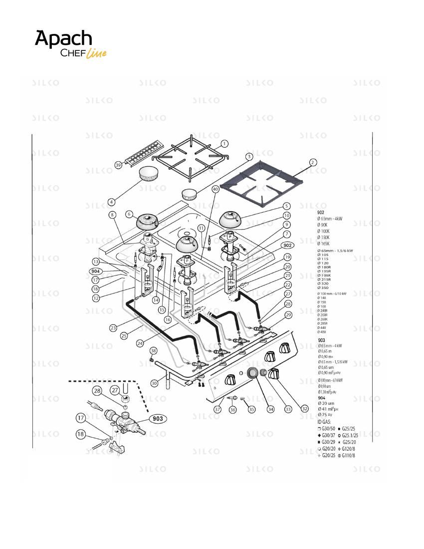 Деталировка Apach Chef Line SLRRG127OSIK