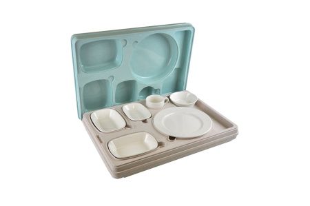 Термоподнос Tribeca TT-6N 542*387*120мм на 6 предметов с крышкой