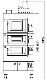 Печь подовая Moretti Forni P60E зонт, подставка
